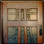 custom leaded glass doors