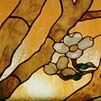 leaded glass door