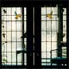 leaded glass door