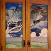 leaded glass door