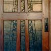 leaded glass door